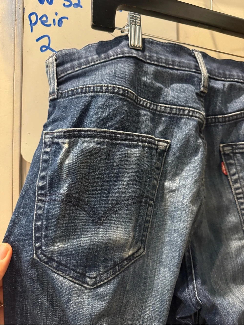 2 pair 541 Levi's Slim Straight Dark Blue Washed Jeans
